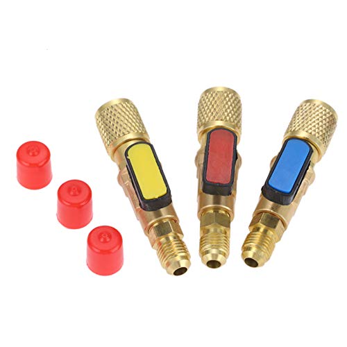 gohantee Air Conditioning Kühlmittelkugelhahn 1/4" SAE, R134a AC HVAC Kugelhahn Adapter für R134A R410A R22 R12 R502 Ladeschläuche Klimaanlage Kühlmittel Werkzeuge gohantee Air Conditioning Kühlmittelkugelhahn 1/4" SAE, R134a AC HVAC Kugelhahn Adapter für R134A R410A R22 R12 R502 Ladeschläuche Klimaanlage Kühlmittel Werkzeuge von gohantee
