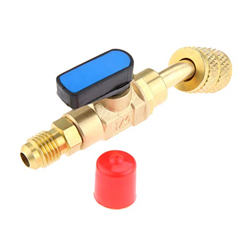 gohantee Messing Klimaanlage Kugelhahn HVAC A/C abgewinkelte Kompaktkugelhahn Absperrkugelhahn Adapter 1/4" SAE für Kältemittel R22 R12 R410a gohantee Messing Klimaanlage Kugelhahn HVAC A/C abgewinkelte Kompaktkugelhahn Absperrkugelhahn Adapter 1/4" SAE für Kältemittel R22 R12 R410a von gohantee