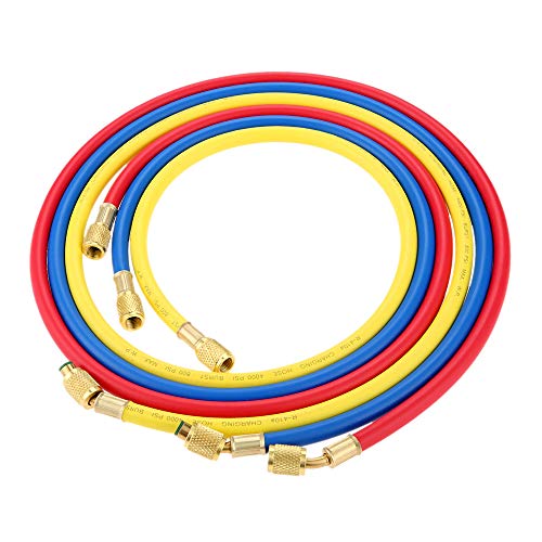 gohantee R134A-Füllschlauch R410A HVAC Klimaanlage Kältemittelschläuche,60" 1/4" SAE Kältemittelschläuche SAE 800 PSI für R134A R12 R22 von gohantee