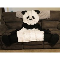 Panda Bär Rag Quilt Kinder Fleece Decke Überwurf Handmade von goingtothatshop