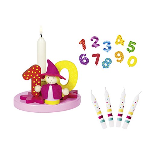 Die LuLuGoS Goki Geburtstagskind Mädchen Geburtstagsmännchen Zahlen 1-9+0 10 Kerzen Susibelle von goki