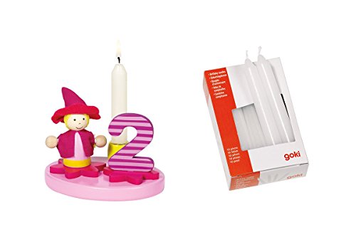 Geburtstagskind Mädchen mit Zahlen 0-9 inkl. 10 Kerzen von goki