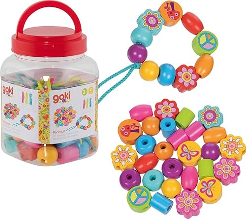 goki 58311 – Perlenset Love & Peace – 42-teiliges Bastelset aus Holz und Textil in Aufbewahrungsbox, ab 3 Jahren – aus der goki66-Serie goki 58311 – Perlenset Love & Peace – 42-teiliges Bastelset aus Holz und Textil in Aufbewahrungsbox, ab 3 Jahren – aus der goki66-Serie von goki