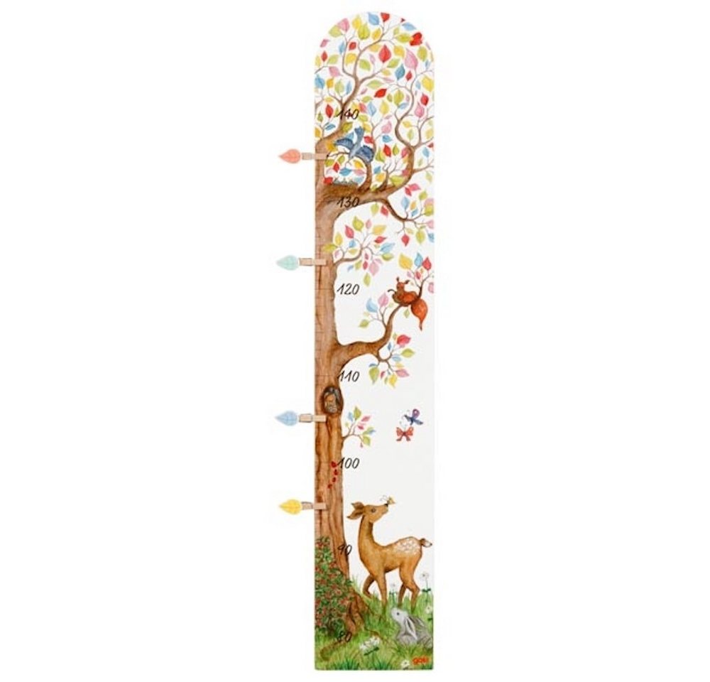 goki Messlatte Auf der Lichtung" Kindermesslatte Holz Wachstumslatte (Set, 1-tlg., 1), sehr schönes Waldmotiv mit Reh" von goki