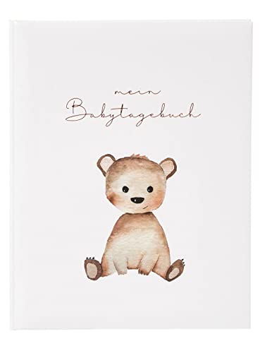 goldbuch Babytagebuch Teddybär Fotoalbum, Kunstdruck, beige, 21 x 28 x 1 cm von goldbuch