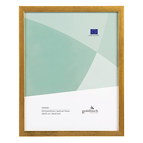 goldbuch Bilderrahmen Skandi 20x25 cm, Einzelrahmen aus Echt Holz, Portraitrahmen zum Stellen, Holzrahmen mit Wandhalterung, Foto Rahmen, Frame Gold goldbuch Bilderrahmen Skandi 20x25 cm, Einzelrahmen aus Echt Holz, Portraitrahmen zum Stellen, Holzrahmen mit Wandhalterung, Foto Rahmen, Frame Gold von goldbuch