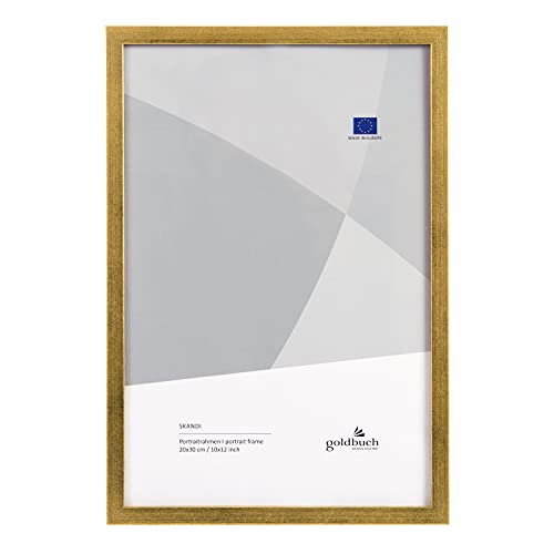 goldbuch Bilderrahmen Skandi 20x30 cm, Einzelrahmen aus Echt Holz, Portraitrahmen zum Stellen, Holzrahmen mit Wandhalterung, Foto Rahmen, Frame Gold goldbuch Bilderrahmen Skandi 20x30 cm, Einzelrahmen aus Echt Holz, Portraitrahmen zum Stellen, Holzrahmen mit Wandhalterung, Foto Rahmen, Frame Gold von goldbuch