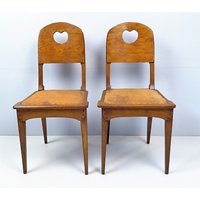 2 Jugendstil Stühle Von Richard Riemerschmid Für "Vereinigte Werkstätten Dresden" 1903 von goldcrabs