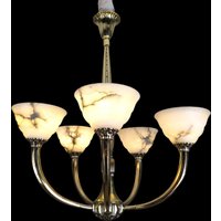 Art Deco Kronleuchter Von George & Eugéne Capon, Paris Um 1920 Art Deco Kronleuchter Von George & Eugéne Capon, Paris Um 1920 von goldcrabs