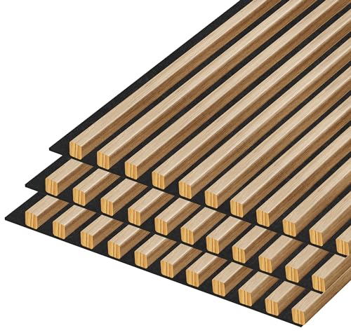 Filz-Lamellen-Set für individuelle Raumgestaltung, 20x20 mm, 11 Stück, Breite 45,3 cm, Länge 275 cm Holzpaneele, wandpaneele, holzoptik, lamellenwand von golddoor