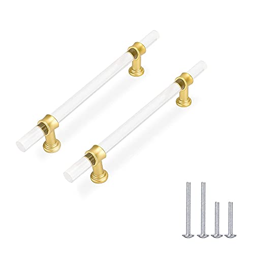 goldenwarm 1 Stück Küchengriffe 256mm Griffe Für Küchenschränke LS9165GD256 Möbelgriffe Gold Türgriffe Küche Kristallschrankgriff Zinklegierung Möbelgriffe 256mm von goldenwarm