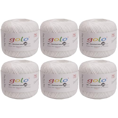 golo Häkelgarn 20 für 6 Bälle handgestricktes Häkelgarn Gewinde häkeln golo Häkelgarn 20 für 6 Bälle handgestricktes Häkelgarn Gewinde häkeln von golo