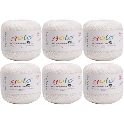golo Häkelgarn 20 für 6 Bälle handgestricktes Häkelgarn Gewinde häkeln golo Häkelgarn 20 für 6 Bälle handgestricktes Häkelgarn Gewinde häkeln von golo
