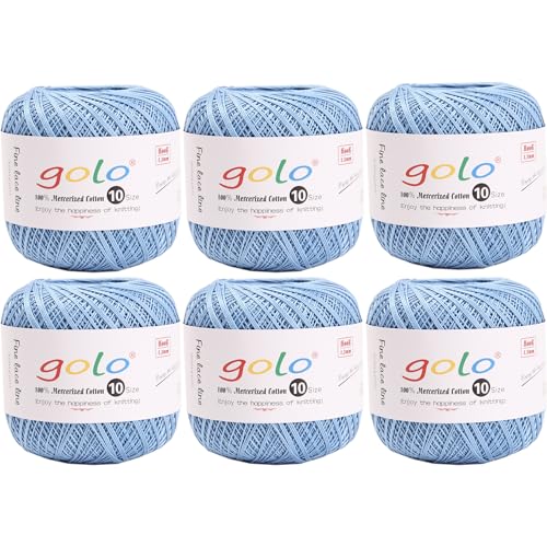 golo Häkelgarn 6 Bälle Baumwolle Handgestricktes Häkelgarn von golo