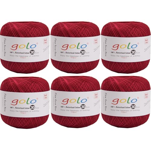 golo Häkelgarn 6 Bälle Stickgarne Garn zum Häkeln für handgestricktes Häkelgarn Gewinde häkeln von golo