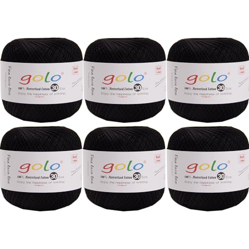 golo Häkelgarn 6 Bälle Stickgarne Garn zum Häkeln für handgestricktes Häkelgarn Gewinde häkeln von golo