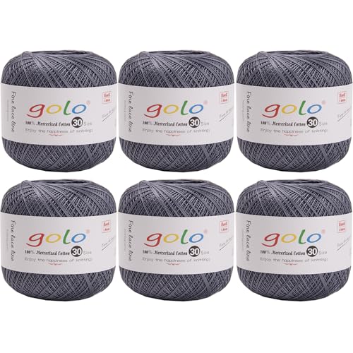 golo Häkelgarn 6 Bälle Stickgarne Garn zum Häkeln für handgestricktes Häkelgarn Gewinde häkeln golo Häkelgarn 6 Bälle Stickgarne Garn zum Häkeln für handgestricktes Häkelgarn Gewinde häkeln von golo