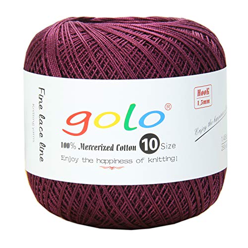 golo Häkelgarn Garn für das Stechen häkelgarn stärke 10 Lilarot 757 golo Häkelgarn Garn für das Stechen häkelgarn stärke 10 Lilarot 757 von golo