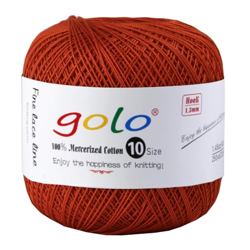 golo Häkelgarn Größe 10 Baumwollgarn zum Klöppeln Spitzenfaden rotes Garn 637 golo Häkelgarn Größe 10 Baumwollgarn zum Klöppeln Spitzenfaden rotes Garn 637 von golo