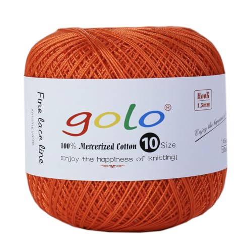 golo Häkelgarn Größe 10 Garn zum Handstricken Häkelgarn Orange 221 golo Häkelgarn Größe 10 Garn zum Handstricken Häkelgarn Orange 221 von golo