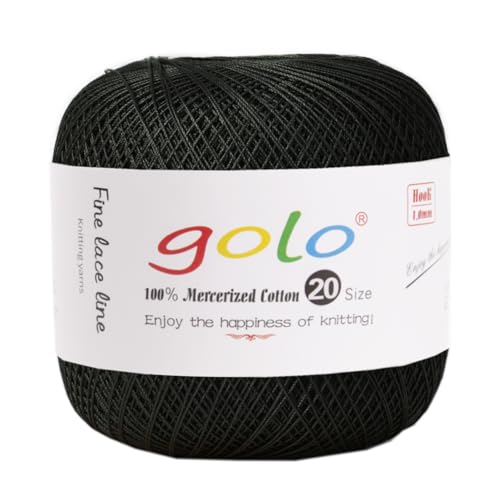 golo Häkelgarn Größe 20 Häkelgarn zum Handstricken Schwarz Grün Garn 233 golo Häkelgarn Größe 20 Häkelgarn zum Handstricken Schwarz Grün Garn 233 von golo