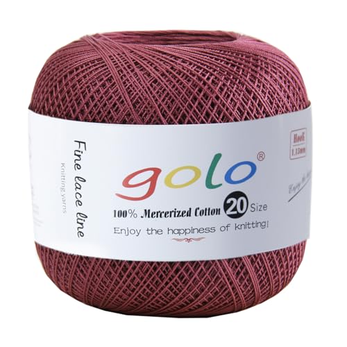 golo Häkelgarn 20 für Handgestricktes Häkelgarn Gewinde Häkeln 216 von golo