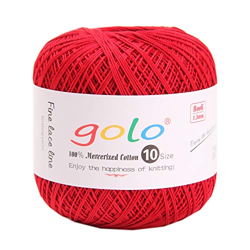 golo Strickgarn Häkelgarn Größe 10 für handgestricktes Häkelgarn rot 136 golo Strickgarn Häkelgarn Größe 10 für handgestricktes Häkelgarn rot 136 von golo