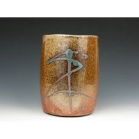 Vase - Altered Gold Luster Shino Glänzend Tanzende Figur Keramik 15cm X 10cm Goneaway | Va3874 von goneawaypottery