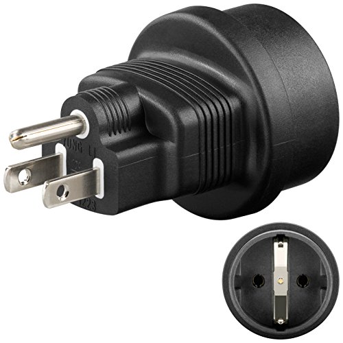 10er Set Schukobuchse auf US Stecker Netzadapter von goobay