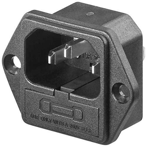 2er Set AC-Einbaustecker mit Sicherungshalter, Lötanschluß mit VDE [Elektronik] von goobay