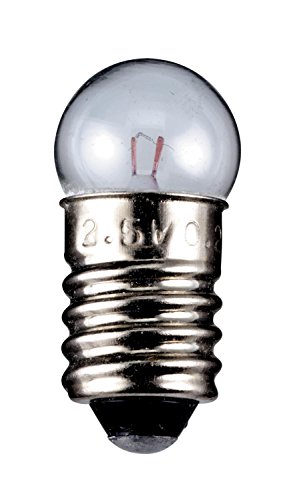 3x Kugelförmige Lampe Sockel E10 4,5 Volt 0,45 Watt von goobay