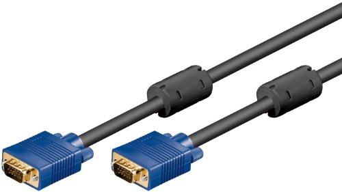 5er Set Monitorkabel (15-polig HD Stecker auf 15-polig HD Stecker XGA SVGA) 10m schwarz von goobay