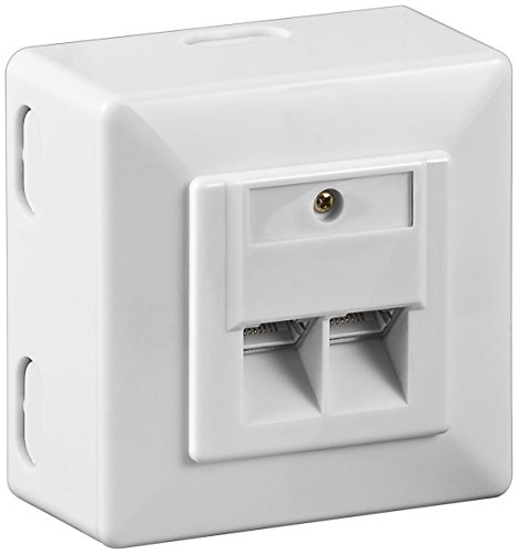 5er Set Wentronic CAT6 Universaldose (2X RJ45 geschirmt Anschluss) weiß von goobay