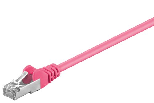 CAT 5e Netzwerkkabel 2x RJ45 Stecker CAT 5-0300 SF/UTP MAGENTA 3m von goobay