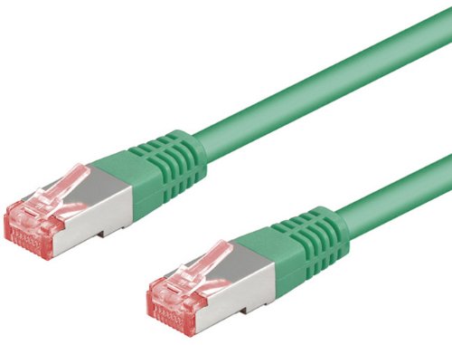 CAT 6 Netzwerkkabel LS0H 2xRJ45 Stecker CAT 6-0300 S/FTP PIMF GRÜN 3m SB von goobay
