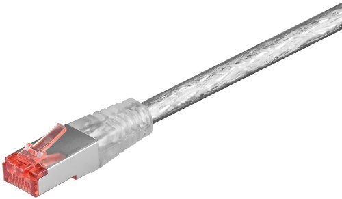goobay Cat 6SSTP PIMF PL Netzwerkkabel Cat. 2, RJ45-Stecker, PIMF, geschirmt, transparent, Gigabit-Kabel: 1 m, transparent von goobay