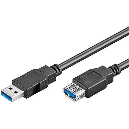 Goobay 24999 USB 3.0 Super Speed Verlängerungskabel, 3m schwarz von goobay