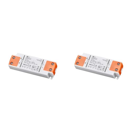 Goobay 30005 LED Trafo 230V auf 12V LED Spot 12V Transformator 15W Gesamtlast LED Treiber 12V DC Gleichspannung LED Driver 12V Trafo kein Flackern (Packung mit 2) von goobay