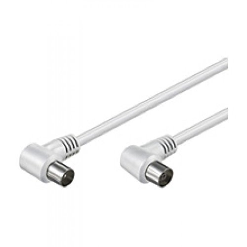 Goobay 31520 Gewinkeltes Antennenkabel (<70 dB), 2x Geschirmt von goobay