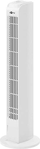 Goobay 45283 Leiser, oszillierender Turmventilator - mit Schwenkfunktion - 45 Watt Elektromotor mit 3 Leistungsstufen - Ultra leiser Betrieb von goobay