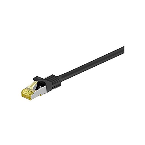 Goobay 5 Stück Netzwerkkabel Cat 7 S/FTP (PIMF) raucharm Halogenstab Free 2 x RJ45 Cat 6 A 50 cm schwarz von goobay