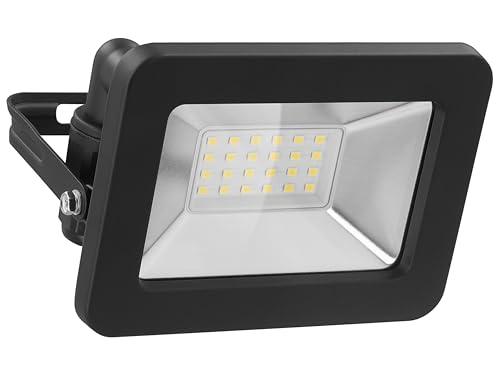 goobay 53870 LED Strahler Außen 20W / Außenstrahler IP65 / Neutralweißes Licht 1700 lm/LED Scheinwerfer Fluter Wandmontage / IP65 Gartenstrahler/Schwarz von goobay