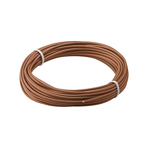 goobay 55040 Kupferlitze isoliert, 1 adrig, mehrdrahtig (18 x 0,1mm) / einadrig Kupferkabel / elektrischer Leiter im Modellbau und Elektrotechnik / PVC isoliert / Braun / 10m von goobay