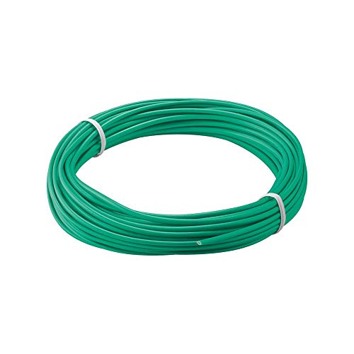 goobay 55042 Kupferlitze isoliert, 1 adrig, mehrdrahtig (18 x 0,1mm) / einadrig Kupferkabel / elektrischer Leiter im Modellbau und Elektrotechnik / PVC isoliert / Grün / 10m von goobay