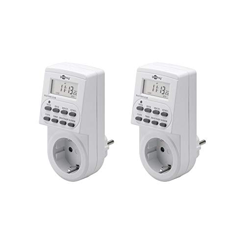 goobay Digitale Zeitschaltuhr im 2er Set, programmierbarer Timer für die Steckdose mit Notstrom-Akku, Wochenzeitschaltuhr bis 3600W ideal für Aquarium und Rolladen - 55543 goobay Digitale Zeitschaltuhr im 2er Set, programmierbarer Timer für die Steckdose mit Notstrom-Akku, Wochenzeitschaltuhr bis 3600W ideal für Aquarium und Rolladen - 55543 von goobay
