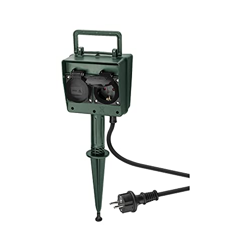 goobay Gartensteckdose 4-Fach, mit Erdspieß & 2m Kabel, IP44 spritzwassergeschützte Außensteckdose, GS geprüft, für Garten & Außenbereich - 55943 goobay Gartensteckdose 4-Fach, mit Erdspieß & 2m Kabel, IP44 spritzwassergeschützte Außensteckdose, GS geprüft, für Garten & Außenbereich - 55943 von goobay