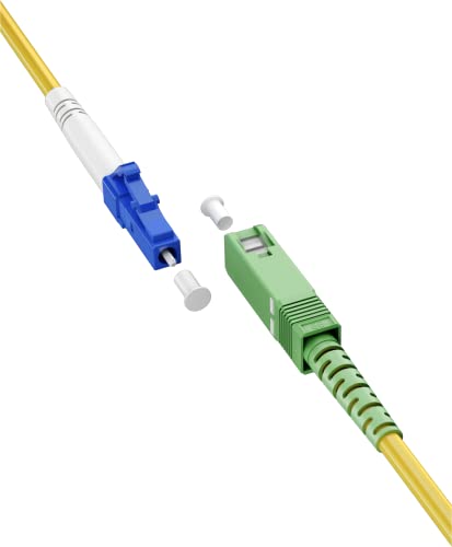 Goobay 59655 Glasfaserkabel (FTTH) / Singlemode (OS2) Simplex/SC APC (8°) Stecker auf LC-UPC (8°) Stecker/Lichtwellenkabel / 25 Meter von goobay