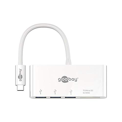 Goobay 62097 USB-C Multiport Adapter mit drei USB 3.0 Anschlüssen + Card Reader für SD / MMC- und MicroSD Speicherkarten / USB-C auf 3x USB A + SD / microSD Kartenlesegerät Goobay 62097 USB-C Multiport Adapter mit drei USB 3.0 Anschlüssen + Card Reader für SD / MMC- und MicroSD Speicherkarten / USB-C auf 3x USB A + SD / microSD Kartenlesegerät von goobay