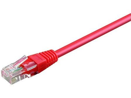 Goobay 68441 CAT 6 Verbindungskabel, U/UTP, Rot, 1 m Kabellänge von goobay