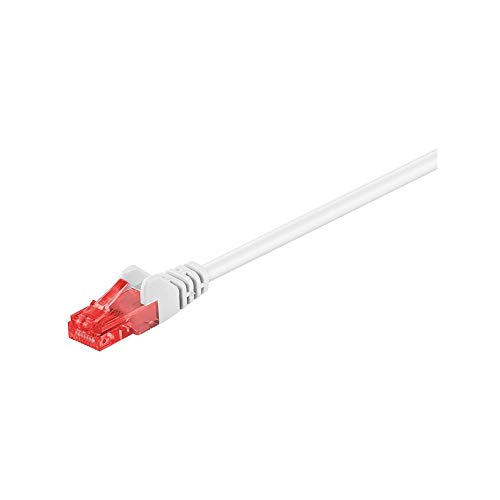 Goobay 68637 CAT 6 Patchkabel, U/UTP, Weiß, CCA Kupfergemisch von goobay